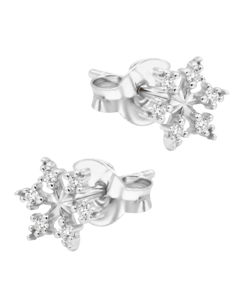 Frosty Sparkle Silver Stud Earring STS-6830